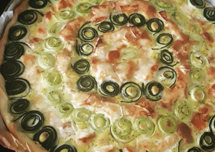 Comment Préparer Des Tarte courgette saumon et chèvre