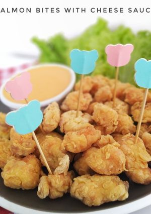 Foto resep Salmon Bites with Cheese Sauce