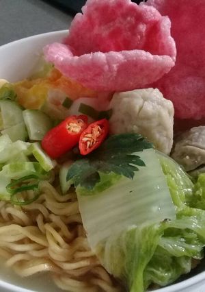 Foto resep Mie kering berkuah