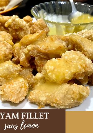 Foto resep Ayam fillet (crispy chicken popcorn) saus lemon