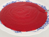 Crema de calabacín, colinabo y remolacha