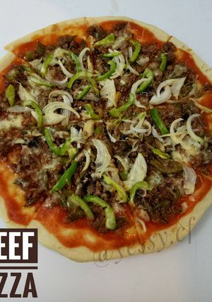 Foto resep Easy & Simple Home Made Beef Pizza - Pizza Daging Mudah & Simpel
