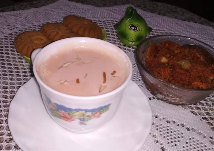 How to Prepare Homemade Pink Tea/Gulabi Chai
