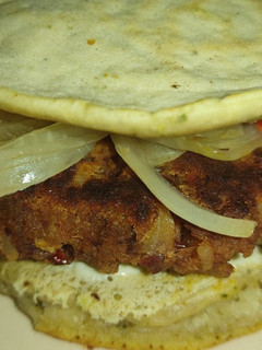 Una foto de Pancky burger vegana de porotos rojos (Receta #550!!!)