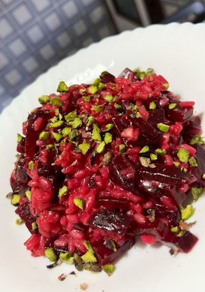 Foto di Risotto di barbabietole