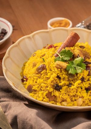 印式雞肉薑黃香料飯 的食譜成品照片