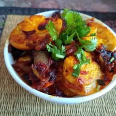 Malabari dry roast egg curry A picture of Malabari dry roast egg curry.