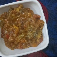 A picture of Baingan ka bharta.