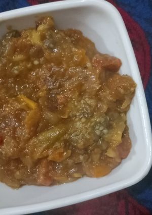 A picture of Baingan ka bharta.