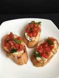 Bruschetta with Feta Cheese and Semi Dried Tomatoes