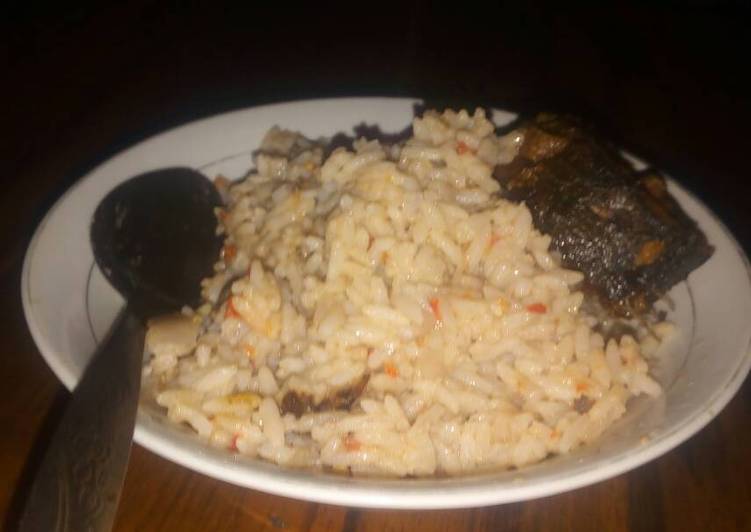 Coconut rice and fish
