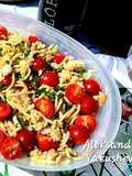 Pasta Spaghetti with Cod Pesto sauce and Samphira