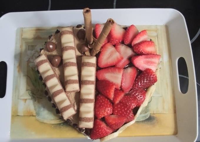 Foto principal de Tarta corazón, bizcocho de yogurt de limón... Locura chocolate y frutas
