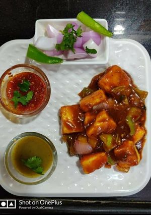 A picture of Salty Chilli paneer.