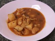 A picture of white beans curry