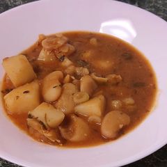 A picture of Butter Bean Curry (Mauritian style).