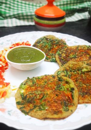 A picture of Protein rich Moong-Dal Palak Chilla.