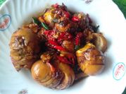 Gambar telur rebus kecap