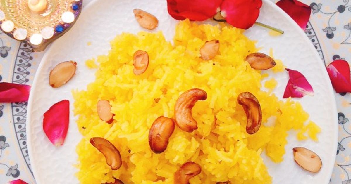 Meetha Rice Meetha Chawal (Sweet Yellow Rice) Recipe By Lovely Agrawal
