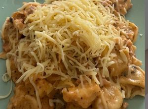Foto de Tortellini Cremoso com Cogumelos e Queijo