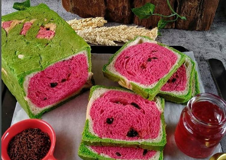 Resep Roti tawar semangka yang Enak Banget