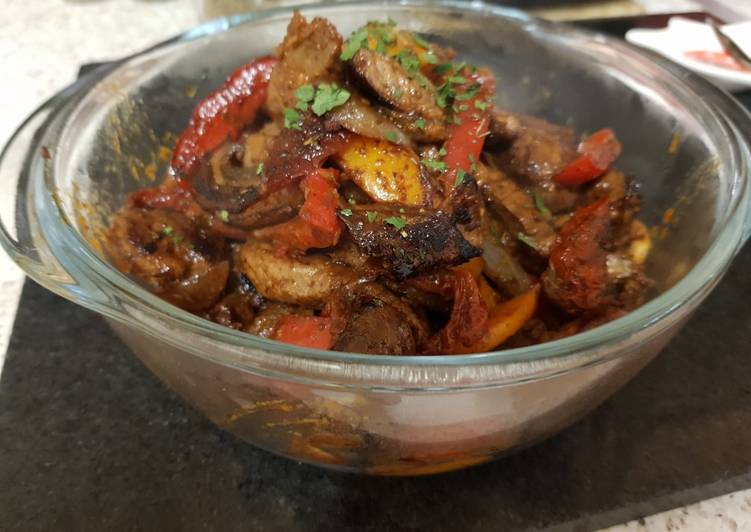 My Balsamic Lamb Stir fry and sundried tomatoes. 😀