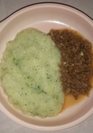 Foto resep Mpasi Gio 7+ nasi sawi tumis daging sapi