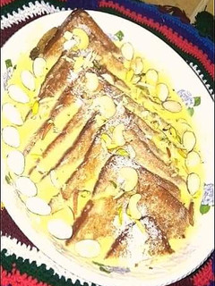 A picture of Vanilla Custard Shahi tukray.