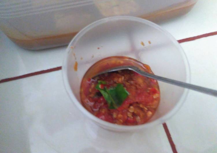 Resep Sambal korek daun jeruk yang Bikin Ngiler