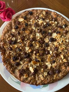 Hình của món Chocolate and oats baked banana cake (Bánh chuối nướng).