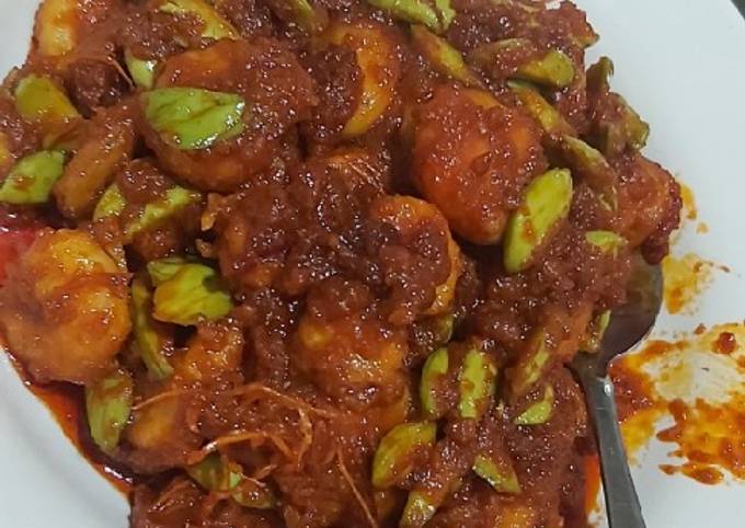 Resep buat Sambal udang pete sajian Hari Raya yang spesial