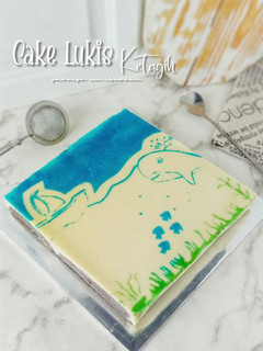 Foto resep Cake Lukis Ketagih Tanpa Terigu (No Mixer No Oven)