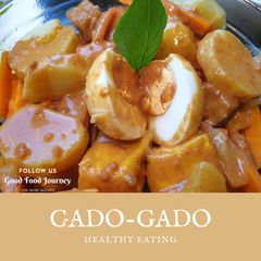 Gado-gado (Indonesian traditional salad with peanut sauce) A picture of Gado-gado (Indonesian traditional salad with peanut sauce).