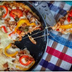A picture of No yeast no oven pizza.