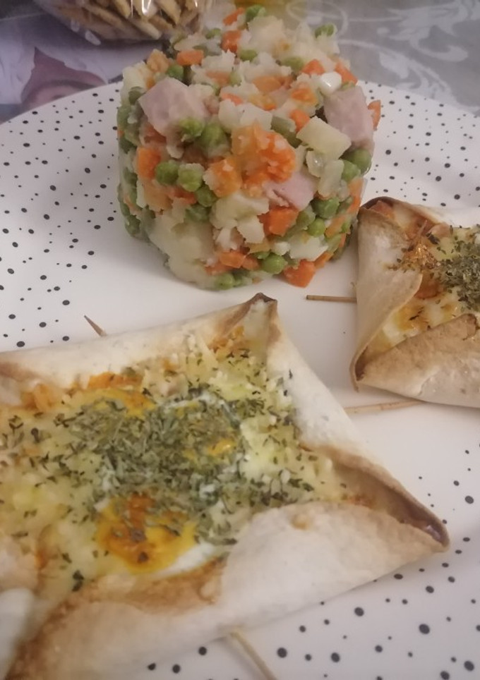Una foto de Tortitas rellenas de huevo