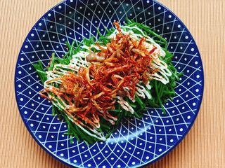 菇絲拌水蓮