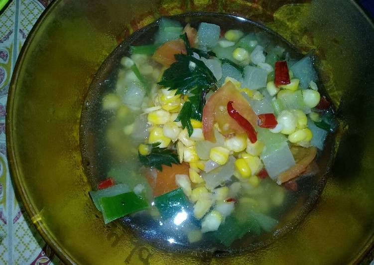 9 Resep: Sup Jagung Labu Siam Kekinian