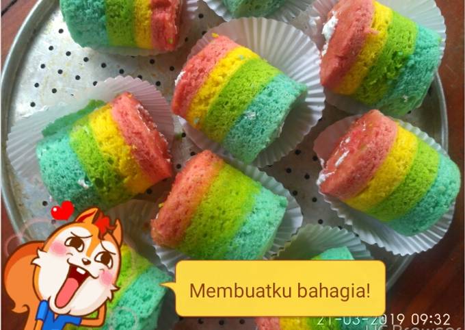 Bolu gulung rainbow