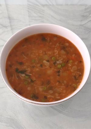 عکسی از دستور سوپ جو پرک 🍜