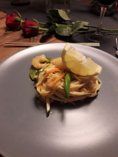 Foto resep Creamy noodle with shirmp, red curry & coconutmilk