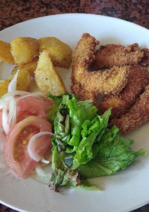 Una foto de Filetillos de Salmón en panko