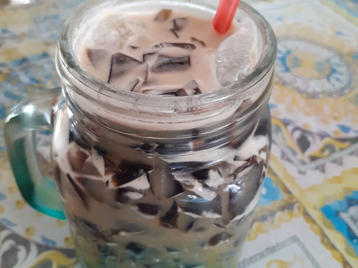 Cara Mudah Membikin Resep 2.Ice cappucino cincau yang Uenak Anti Ribet, Bisa Manjain Lidah