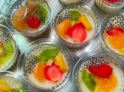 Gambar puding leci susu cup