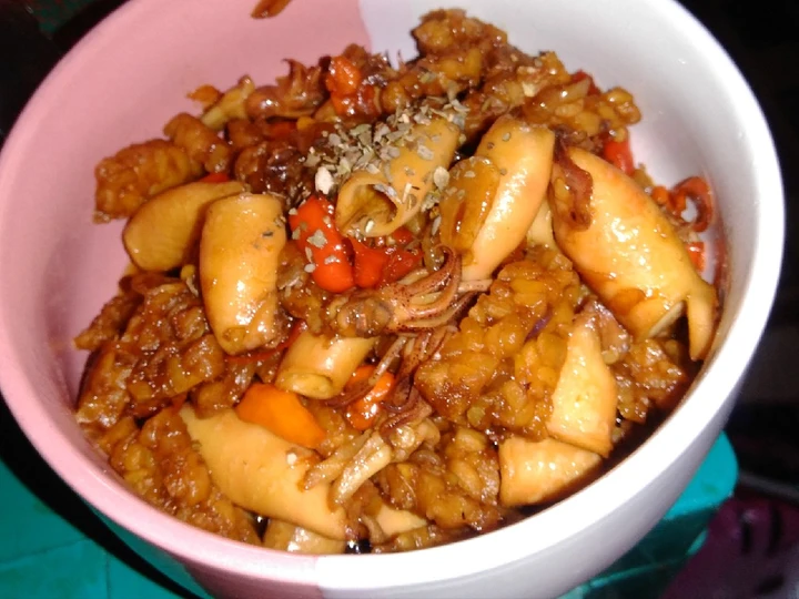 Cara Simple Membuat Resep  Cumi orek tempe yang Enak Banget, Lezat