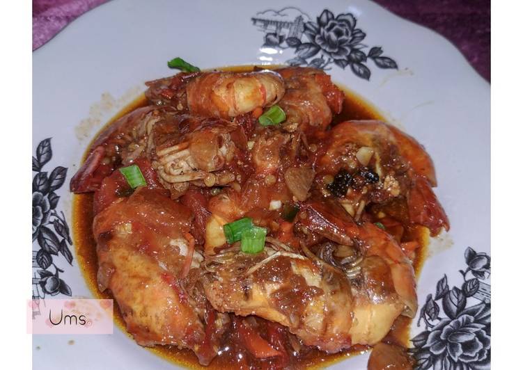 makanan Udang saus tiram🦐 yang Enak Banget