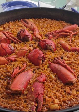 Una foto de Arroz de bogavante