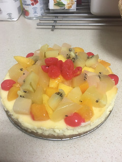 Una foto de Tarta de queso con frutas