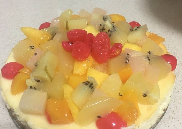 Tarta de queso con frutas