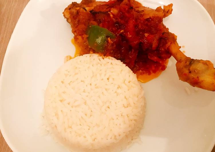 Easiest Way to Make Homemade Fresh chicken leg in bell peppers sauce