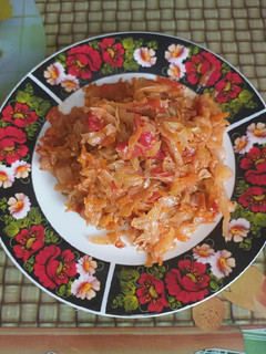Фото Жареная капуста / тушенная капуста без мяса.